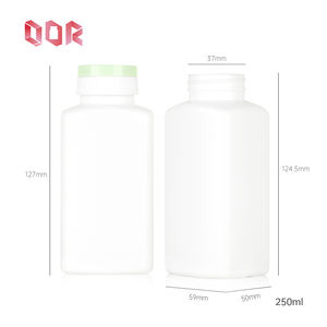 Top choix de marque carré HDPE bouteille 120ml 300ml qualité pharmaceutique carré pilule conteneur tirer anneau bouchon couleur personnalisée vitamine - Product Image 3