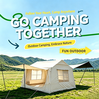 Tente gonflable extra-large 12 places, deux chambres séparées, pour camping familial en plein air, portable, imperméable, tissu Oxford 420D, voyage