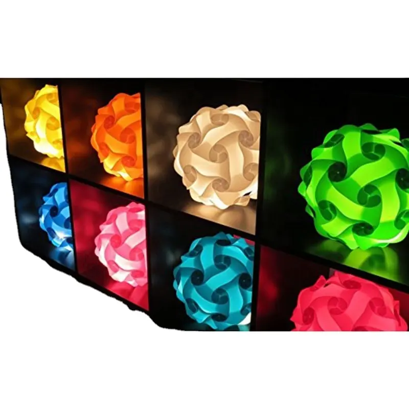 DIY 공 램프 그늘 천장 펜던트 조명 커버 IQ 지그 소 퍼즐 갓 현대 디자인 홈 장식 웨딩 파티 장식