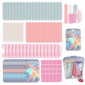 Disposable Durable Manicure Kit Individually Package Mini Nail Buffer Nail <b>File</b> Plastic Stick Press Nail Tool <b>Box</b> Salon - Product Image 4