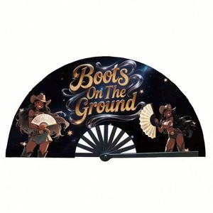 Customized 13 Inch Holographic Folding <b>Fans</b> Traditional Carved <b>Large</b> Irresistible Festival <b>Fans</b> for American Holidays - Product Image 6