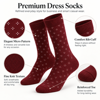 Chaussettes en coton pour hommes, personnalisées avec logo, respirantes, jacquard, style business décontracté, vente en gros