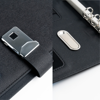 Carnet de notes CARDSILK personnalisé avec batterie externe, logo, journal de charge intelligente pour cadeaux d'affaires, charge sans fil par empreinte digitale, câble USB et coffret cadeau