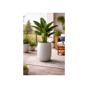 Juego de 3 Macetas Grandes de Fibra de Vidrio Ecológicas de Alta Calidad para Plantas, Macetas Altas para Interiores, Juego de Macetas para Jardín - Product Image 1