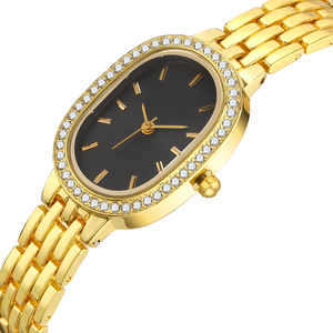 Custom 50pcs Simple Alloy Women's Analog <strong>Watch</strong> <strong>Gift</strong> <strong>Set</strong> Waterproof Gold Quartz <strong>Lady</strong> Luxury Business Montres De Luxe Oval Case - Product Image 1