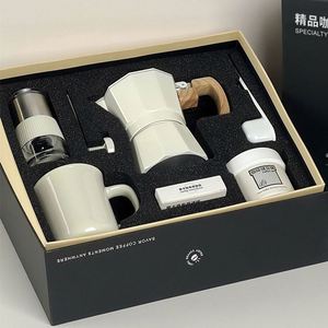 Juego de Molinillo de Café Manual, Cafetera Mocha, Juego de 6 Piezas, Cafetera Manual, Cafetera para Festivales, Juego de Regalo de Café Premium - Product Image 2
