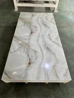 Vente en gros de matériel de décoration panneau mural en PVC feuille de marbre en PVC brillant panneau de marbre UV design d'intérieur de maison 1220*2440 3mm 2mm