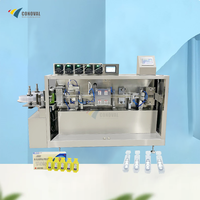 Machine automatique de remplissage et de scellage de flacons ampoules en plastique avec machine d'étiquetage