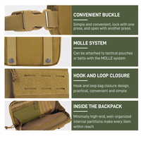 Bolsa Táctica de Cintura con Sistema Molle, Portátil, con Cierre de Nylon y Logotipo Personalizado, Multifuncional para Deportes y Actividades al Aire Libre