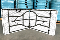 Mesa Plegable Ligera para Exteriores con Patas de Metal y Panel de Plástico, Ahorra Espacio, Ideal para Almacenamiento de Autos y Camping, Venta al Por Mayor de Fábrica