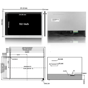Tianma 10.1인치 TFT LCD 디스플레이 1280x800 LVDS 40핀 TM101JDHG30 산업 자동화 제어 패널 10.1인치 LCD 모듈 - Product Image 2