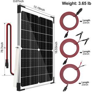 Panneau solaire monocristallin bifacial Alecter APH-P79 50W 18V avec chargeur, efficacité 23%, étanche, contrôleur réglable 8A, ISO/TUV - Product Image 2