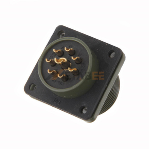 Conector Híbrido MIL de 8 Pines MS3106A18-8S MS3102A18-8P MS3108A18-8S MIL-DTL-5015 1x # 12 23A Potencia 7x # Kit de 16 Conectores de Copa de Soldadura - Product Image 1