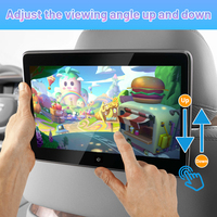 Écran HD 10,1 pouces IPS, prise en charge du WIFI, FM, SD, USB, système de divertissement pour siège arrière, moniteur d'appui-tête de voiture Android IPS, lecteur DVD d'appui-tête de voiture