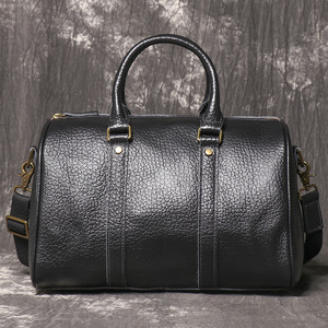 Bolsa de Viaje de Cuero para Hombre, Diseño Retro Vintage Simple, Bolsa de Lona Noble con Cierre de Cremallera para Viajes - Product Image 3