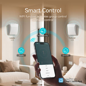 Nhà Thông gió 30m điều khiển không dây ngược thu hồi nhiệt lọc không khí khu dân cư recuperator hệ thống thông gió - Product Image 4