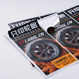 Custom Private Waterproof High Quality Strong Sticky Tire Sticky Labels