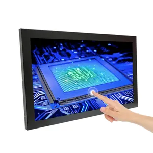 21.5 inç kapasitif dokunmatik ekran endüstriyel monitör endüstriyel dirençli duvara monte yüksek çözünürlüklü lcd reklam ekranı