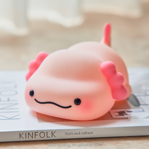 EGOGO-Lámpara LED para mesita de noche con diseño de Axolotl, minilámpara recargable de silicona para decoración de dormitorio y sala de estar - Product Image 5