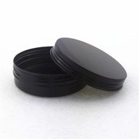 Boîtes en aluminium rondes noires personnalisables pour cosmétiques, pots en étain de 5ml, 10ml, 50ml, 100ml, 250ml, 120ml – Vente en gros