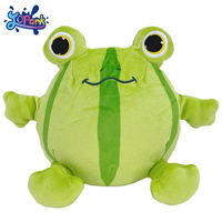 Jouets en peluche personnalisés déformables et transformables en forme de grenouille et de pastèque, avec doublure en maille, vente directe d'usine