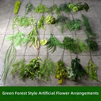 Bruiloftdecoratie Bos-stijl Groene Kunstbloemen Bladeren Vloerarrangementen - Kunstmatige Groene Bloemstukken van Plastic