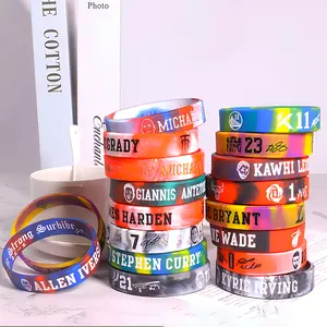 Custom Rubber Wristband Colorful Soft PVC Band for Advertising China Factory Cheap Price Sports Printing Bracelet