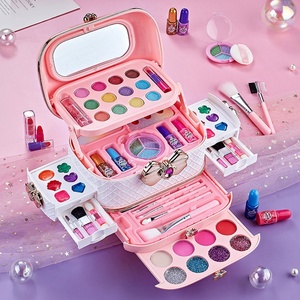 Children's Playhouse Portable Beauty Makeup <b>Set</b> Washable <b>Girl</b> Birthday <b>Gift</b> Princess Handheld Box Cosmetics Toy - Product Image 1