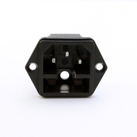 Prise d'alimentation AC-03 2-en-1 IEC C14 avec porte-fusible, fixation par vis sur panneau, connecteur d'alimentation CA