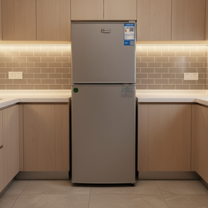 Smart Home French Stainless Steel Double-Door Compressor Top-Freezer <b>Refrigerator</b> 150-199L Energy Grade 1 for Outdoor Stainless - Product Image 1