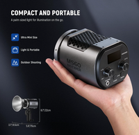 NEEWER MS60 65W Lumière COB Continue, Contrôle par APP 2.4G, 9 Modes de Scène, Gradation 0-100, Adaptateur Monture Bowens