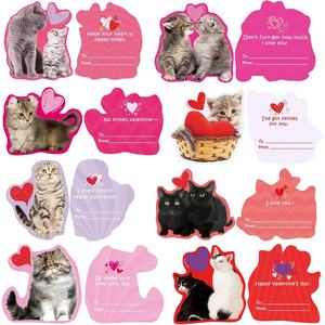 Cartes de la Saint-Valentin <span class=keywords><strong>à</strong></span> <span class=keywords><strong>gratter</strong></span> et <span class=keywords><strong>à</strong></span> sentir, parfum fraise, cartes de la Saint-Valentin pour chats et animaux de compagnie, cartes d'<span class=keywords><strong>amour</strong></span> avec enveloppes et autocollants en forme de cœur - Product Image 2