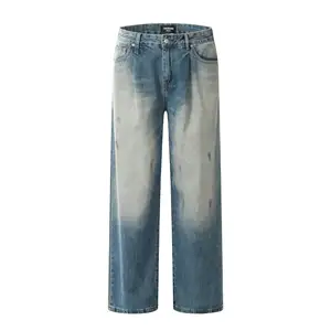 Gewaschene gerade Röhre für alte Baggy Hip Hop breite Beine Baggy Jeans Männer Blue Jeans für Männer
