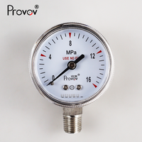 Manomètre de pression d'air et de gaz en acier inoxydable 316L, haute précision, 0,1 1,6 25 40 MPa, raccord mâle NPT 1/4 pouce