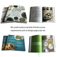 Buku masak kustom kualitas tinggi resep Binder Menu cetak modis desain cetak Offset buku OEM Film laminating penutup lunak