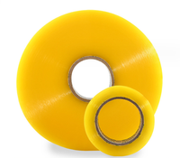 Ruban adhésif d'emballage en BOPP transparent acrylique 100m 48mm, activé à l'eau, renforcé, pour scellage de cartons, auto-adhésif puissant, avec logo pour l'emballage