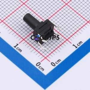 SMG-13-H100A1 Tactile Switch Through hole Component (THT)-4P,6.2x6.2mm Switch Single Pole Single Throw Round Button 2.5N 6.15mm - Product Image 2