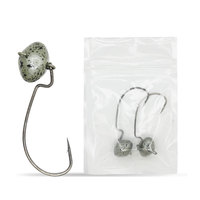 Tête de jig professionnelle pour la pêche au black-bass, à la truite et à la carpe, avec hameçon offset, 1/8oz, 1/4oz, 3/8oz, anti-herbe, pour la pêche en lac et sur les rochers