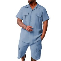 Vente en gros Vêtements de marque pour hommes Nouveaux shorts d'été décontractés Ensembles de t-shirts à manches courtes Survêtement solide Respirant