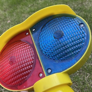 Đèn cảnh báo nón giao thông năng lượng mặt trời màu đỏ và xanh - Product Image 6