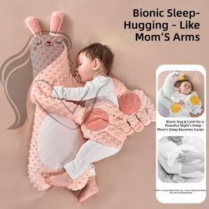 Peluche de Conejo Rosa con Almohadilla Térmica Rellena de Frijoles Rojos, 51cm-99cm, para Bebés de 0 a 24 Meses, Unisex - Product Image 2