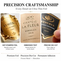 Autocollant Métallique 3D Doré en Relief pour Bouteille de Parfum Personnalisée, Adhésif Puissant, Vente en Gros Direct Usine, Badge Décalcomanie