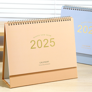 Promotional Custom Print Desktop Spiral 2025 Desk Top Calendar