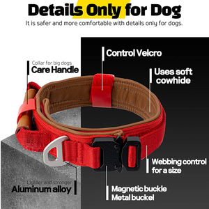<span class=keywords><strong>Collar</strong></span> Táctico Ajustable para Perro con Hebilla Metálica, Fácil Control, Acolchado Suave y Asa de Tráfico - Product Image 4
