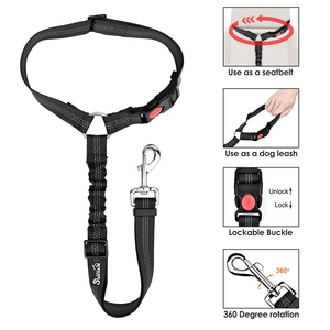 Vente en gros d'usine : Sangle de sécurité robuste et durable en nylon, rétractable et réglable, pour chien, animal de compagnie, véhicule, voiture, laisse de siège - Product Image 3