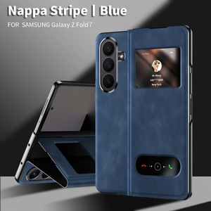 <span class=keywords><strong>Cover</strong></span> Protettiva per Samsung Z Fold 7/6/5/<span class=keywords><strong>4</strong></span>/3/2, Custodia con Finestra, Tinta Unita, Anti-Caduta e Antiurto, Stile Business Elegante, Telefono Incluso - Product Image 2