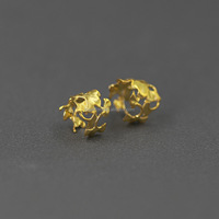 Rosaeflora "Late Autumn" Anting Daun Ginkgo Tanpa Tindik Perak Sterling 925 Asli Perhiasan Berkualitas Aksesori Netral