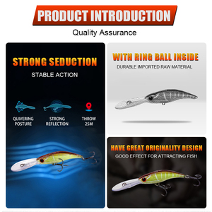 AGITEK <span class=keywords><strong>Leurre</strong></span> de pêche en plastique rigide pour eaux profondes, type Big Bib, en ABS, avec hameçons triples robustes - Product Image 5