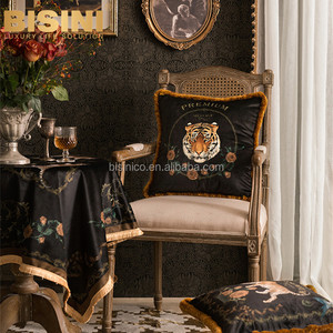 Fundas de Cojín con Cabeza de Tigre Realista de Estilo <span class=keywords><strong>Italiano</strong></span> de Lujo, para Sala de Estar, Color Negro, Cómodas, de Felpa Corta - Product Image 5