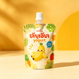 Sacs en Mylar recyclables avec logo personnalisé, pochettes à bec verseur, sacs à liquide imprimés sur mesure, anti-odeur, refermables, emballage 3,5g pour aliments pour bébés - Product Image 2